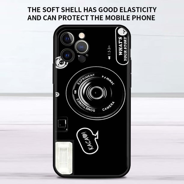 Funda de casete de cámara Vintage para Apple iPhone 11 13 12 14 Pro 7 XR X XS Max 8 6 6S Plus SE 2020 13Pro, funda negra para teléfono, Capa 14 Tan Jianjun unisex