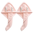 thumbnail image 1 of 2Pcs Quick-Drying Hair Wrap Hair Towels Fast Drying Head Towels Practical Hair Wrap, 1 of 9