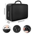 thumbnail image 3 of Document Bag with Lock, Fireproof 3-Layer File Storage Case with Water-Resistant Zipper, Document Safe Portable Travel Home Organizer Bag for Laptop, Files, Certificates, Gifts for Him, Black, 3 of 8