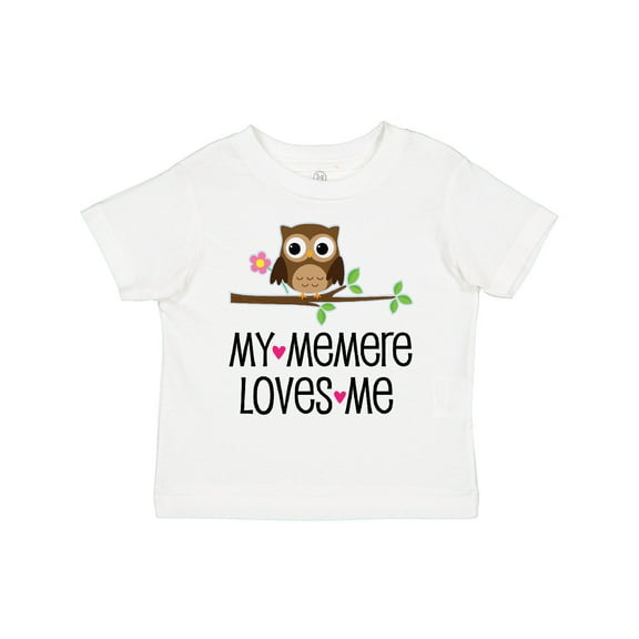 Inktastic My Memere Loves Me Grandchild Owl for Girl Girls Toddler T-Shirt