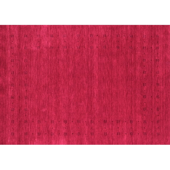 Ahgly Company Indoor Rectangle Abstract Pink Contemporary Area Rugs, 2' x 5'