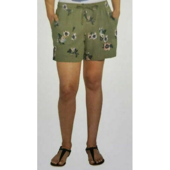 Nautica Women's Linen Blend Pull-On Short (Urbancamo, L)