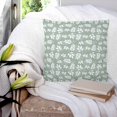 thumbnail image 3 of Sage Green White Leaves 26x26 Pillow Covers Set of 2, Spring Pastoral Rustic Botanical Throw Pillow Covers Decorative Couch Cushion Case, Microfiber Square Pillowcases for Bedroom Car Living Room, 3 of 7