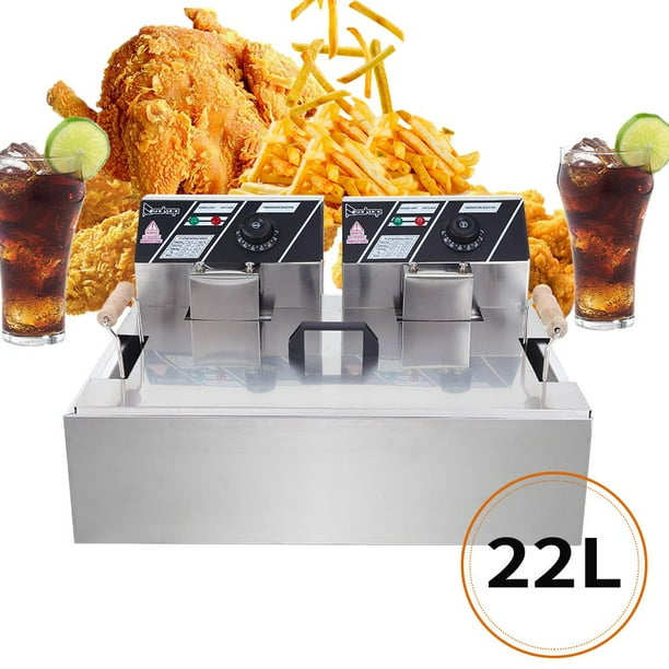 ZOKOP 23.26Qt 5000W Commercial Stainless Steel Electric Deep Fryer