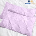 thumbnail image 2 of HNB Store Pillow cases Premium 600TC | Luxury Soft Egyptian Cotton Pillow Case | Euro Sham 26x26" inch | 2 Pieces Pillow Case | Lilac Pinch, 2 of 7