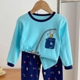 thumbnail image 4 of CAUYDY Toddler Boy Sleepwear Child Clothes Fall Winter Long Sleeve Shirt and Elastic Pants Comfy Set Baby Pajamas Little Kids Outfits for Boys 2T 3T 4T 5T Sizes 2-3 Years,Blue, 4 of 5