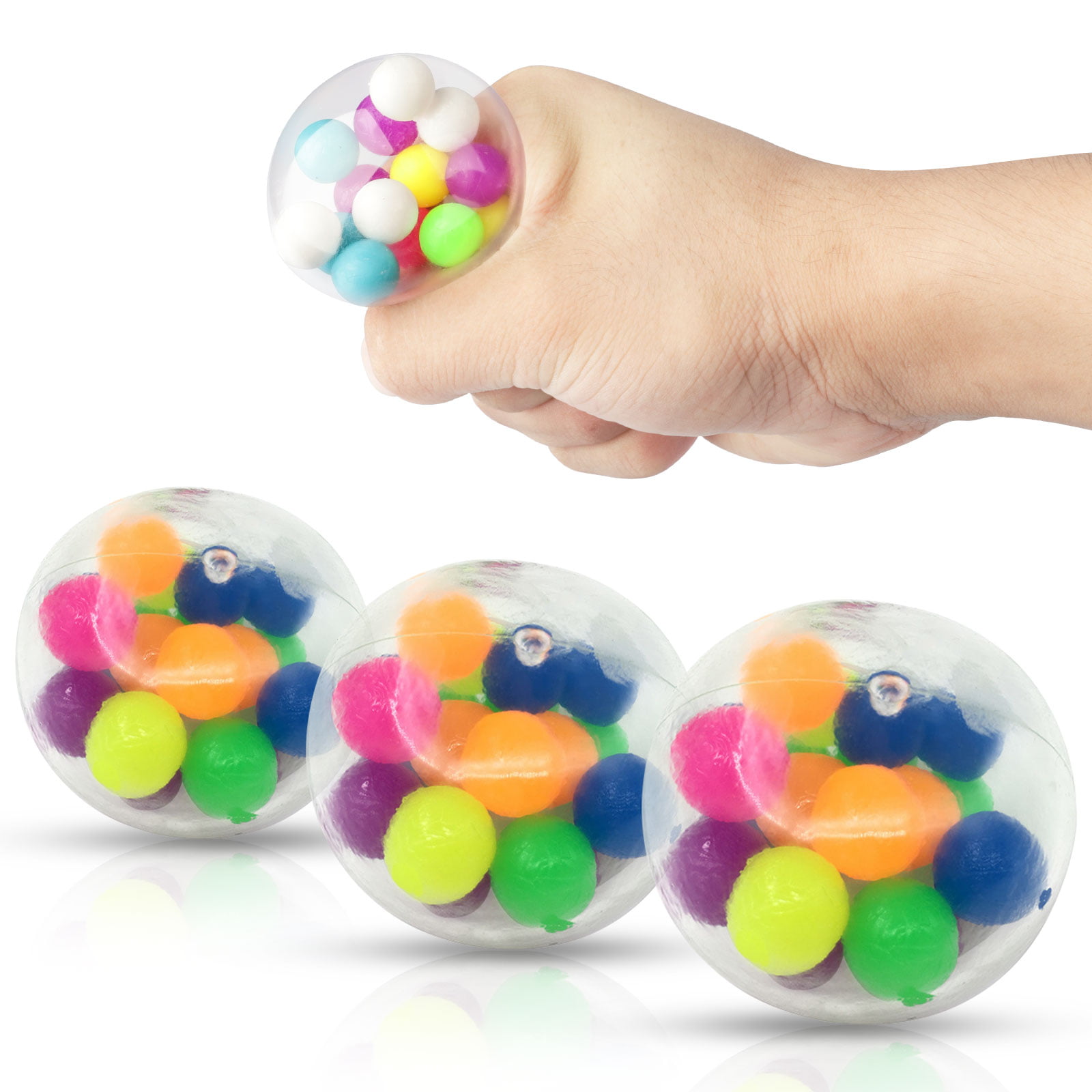 5.5cm Squishy Mesh Sensory Stress Relief Toy Autism Squeeze Anxiety Fidget 