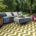 thumbnail image 4 of Safavieh Courtyard Ayden Chevron Indoor/Outdoor Area Rug, Green/Beige, 4' x 5'7", 4 of 10