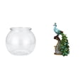 thumbnail image 1 of Pecera Pequeña Transparente, Adorno Para El Hogar, Cuenco, Jarrón, Mesa, Dormitorio, Sala De Estar, Decoración Del Hogar, Estatua De Pavo Real, Escultura De Animal, Colección, Adorno, 1 of 8