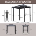 thumbnail image 5 of 5FT x 8FT Single Hardtop Iron-Roof Aluminum Frame BBQ Gazebo for Outdoor Cooking, 5 of 11
