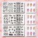 thumbnail image 3 of Juego de 3 placas de estampado de uñas con textura floral, 61 diseños de hojas y flores, decoración para uñas, plantillas para uñas, placas de acero inoxidable con imágenes para uñas., 3 of 7