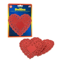 Hygloss Products Heart Paper Doilies ‚Äì 4 Inch Red Lace Doily for Decorations, Crafts, Parties, 36 Pack