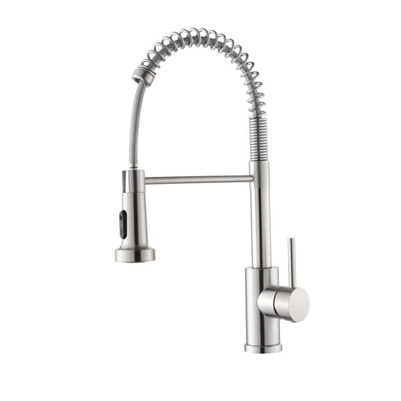 Kitchen Faucet with Pull Down Sprayer Industrial 1 Handle 1 or 3 Hole Faucet for Farmhouse Camper Laundry Utility Rv Wet Bar Sinks