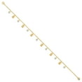 thumbnail image 2 of 10k Yellow Gold Womens Cubic Zirconia Teddy Bear Fashion Charm Anklet 10 Inch 9.8mm Wide Anklet for Women, 2 of 2