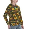 thumbnail image 6 of Lsque Fall Daisy Leaf Nuts Pattern Casual Women's Hoodie,Hooded Sweatshirt with Kangaroo Pocket,Pullover Hoodie with Eye-catching Drawstrings-Large, 6 of 7
