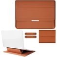 thumbnail image 1 of Housse de Protection pour Ordinateur Portable 13-13,5 Pouces avec Fonction Support en Cuir PU Doux (Rose Doré), 1 of 6
