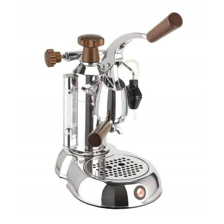 La Pavoni Stradivari Manual Espresso Machine - Wood & Chrome - PSW