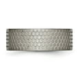 thumbnail image 3 of Auriga Fine Jewelry Titanium Patterned 8mm Flat Band for Men Size 10, 3 of 6