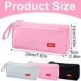 thumbnail image 3 of Soft Pencil Case,Colored Pencil Pouch Cute Pencil Box Zipper Pouch Pencil Bag,Pencil Holders Aesthetic Supplies Classroom Must Haves Hard Shell Pencil Case Pen, Pencil & Marker Cases Black, 3 of 4
