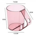 thumbnail image 6 of Pretty Comy Tumbler Wash Brush Cup Simple Home Toothbrush Rack Hook Mouthwash Cup Holder With Handle Punch-Free Plastic Bathroom Products Clear, 6 of 6