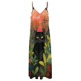 thumbnail image 4 of Cat Moon Jungle Sleeveless Dress Women's Clothing Chic And Elegant Woman Dress Elegant Women's Sets, 4 of 6