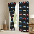 thumbnail image 3 of Manfei Vehicle Car Blackout Curtains Set of 2 (52x84 Each) for Teens, Kawaii Truck Window Curtains, Black Cartoon Theme Curtains and Drapes, Curtains and Drapes Decor, 3 of 6