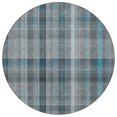 thumbnail image 2 of Addison Rugs Chantille Indoor/Outdoor Transitional Plaid Teal Washable Round Rug, 8' x 8', 2 of 6