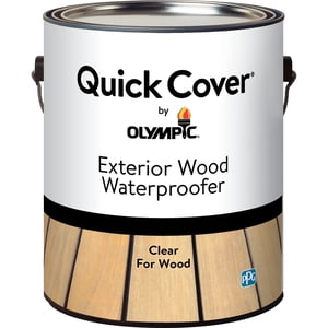 Olympic Quick Cover Clear Interior/Exterior Wood Stain, 1 Gallon