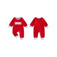 thumbnail image 2 of Cenuakty Baby Boy Christmas Romper Embroidery Long Sleeve Crew Neck Bodysuit, 2 of 9