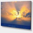 thumbnail image 2 of Scenic Yellow Sunset in Ocean - Oversized Landscape Canvas Art, 2 of 3
