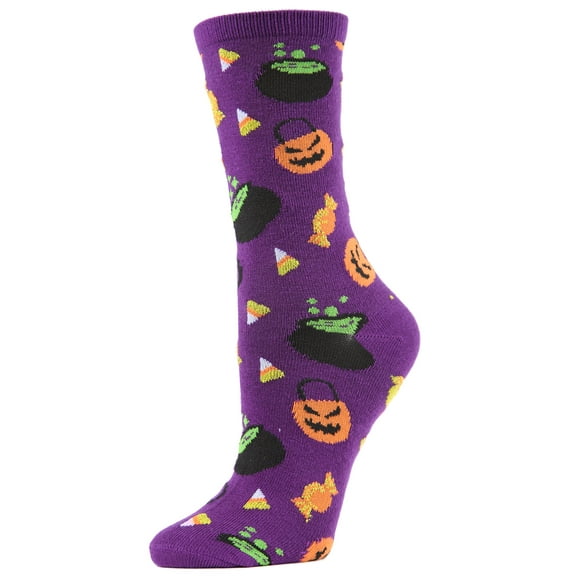 MeMoi Women's Festive Pumpkin Crew Socks - Womens - Female