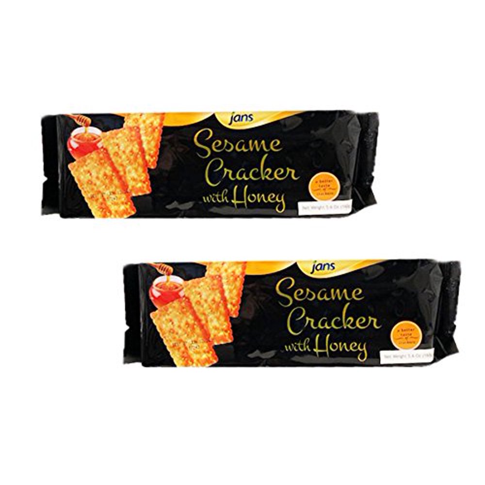 Jan's Sesame Cracker with Honey 5.6oz, 2 Pack