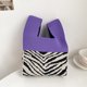 thumbnail image 4 of Bolso de mano para mujer, Retro, bonito, pequeño, tejido, chaleco, portátil, Bento, informal, para compras al aire libre, 4 of 6