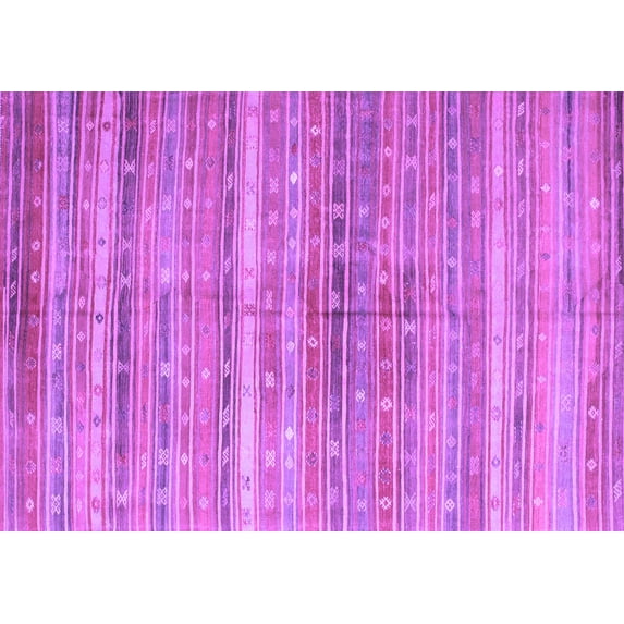 Ahgly Company Indoor Rectangle Southwestern Purple Country Area Rugs, 2' x 3'