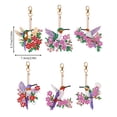 thumbnail image 2 of 6PCS Doble Cara Forma Especial Diamante Arte Llavero Jardín Mariquita Bebé Pantera, 2 of 9