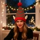 thumbnail image 1 of Seyotauo Christmas Elf Knitted Hat for Adults Xmas Beanie Knit Hat Cute Santa Winter Warm Hat for Men Women Gifts, 1 of 7