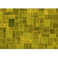 thumbnail image 1 of Ahgly Company Machine Washable Indoor Rectangle Patchwork Yellow Transitional Area Rugs, 3' x 5', 1 of 4