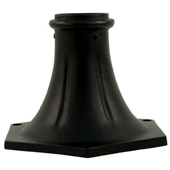 Dabmar Lighting BS300-B Surface Mounted Base for 3 in. Outer Dia Round Post, Black - 8 x 11.63 x 11.63 in.