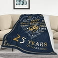 thumbnail image 4 of LHSHID Gifts for 25th Anniversary Blanket 25th Silver Wedding Anniversary Couple Gifts for Dad Mom Parents Friends 25 Years of Marriage Throw Blankets Gift for Husband Wife Her Him 60"x80", 4 of 7
