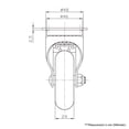 thumbnail image 2 of Carrymaster ACSU-76SFB Light-Duty Swivel Flange Brake Non-Leveling Caster, 2 of 4
