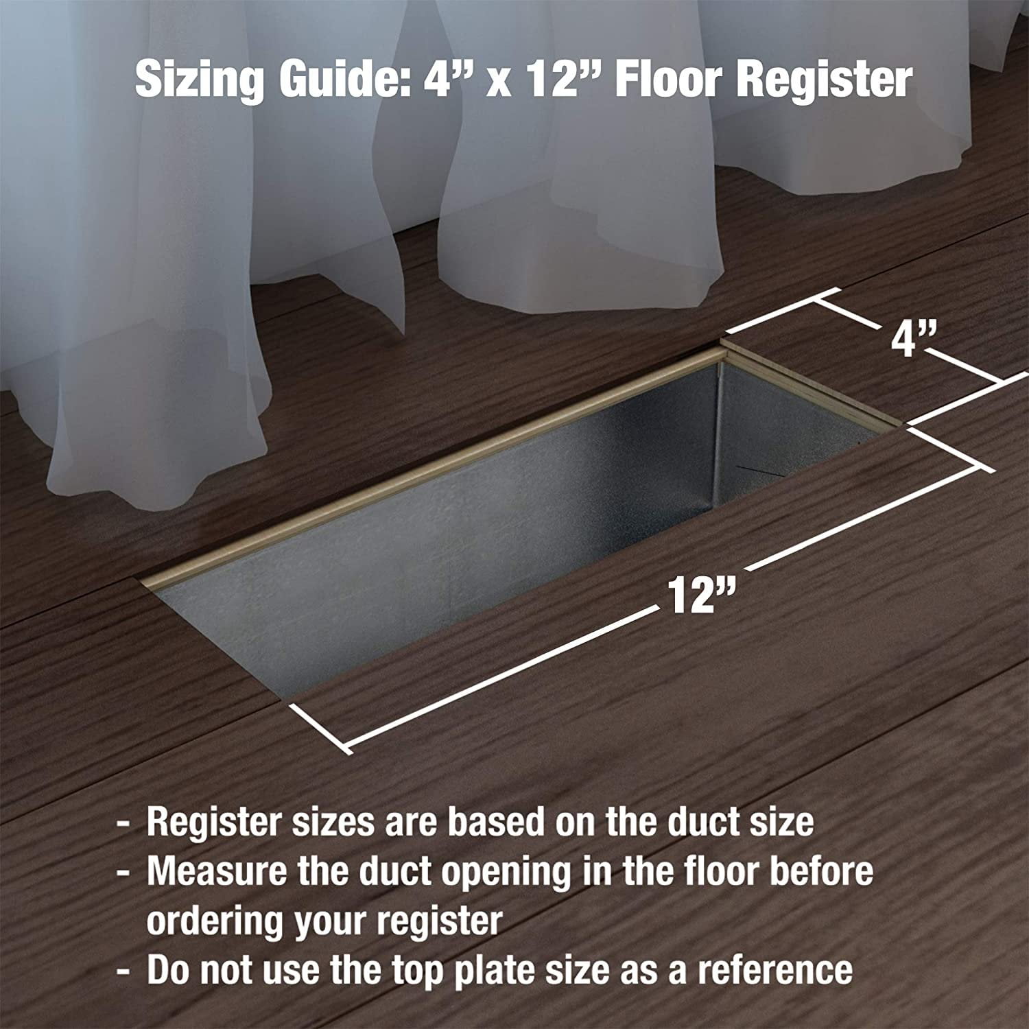 Imperial RG3455 Wonderland Decorative Floor Register, 4 x 12-Inch, Satin Nickel, 5 Count