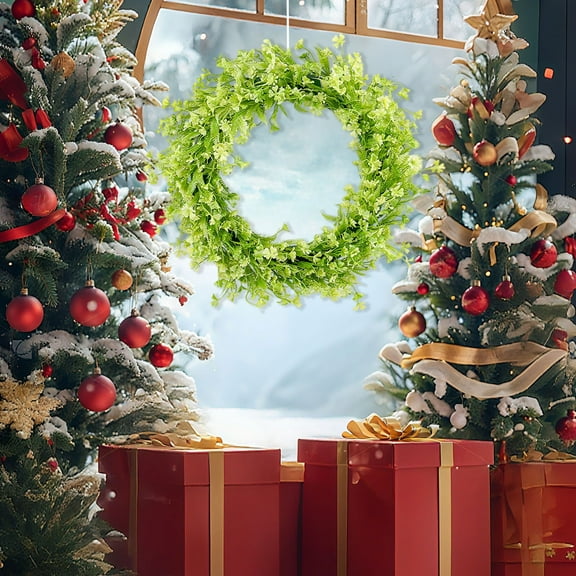 Christmas Wreath Christmas Decoration Door Hanging Wall Hanging Rattan Wreath Window Display Prop Mall Scene Setting Gift Corona plá