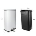 thumbnail image 5 of TLSUNNY 30L Step Trash Can, 8 Gal Stainless Steel Garbage Bin with Pedal & Removable Inner Bucket, for Kitchen, Bathroom, 5 of 14