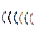 thumbnail image 2 of 12Pcs/Set Curved Bar Barbell Ball Spike Tragus Eyebrow Lip Ring Body Piercing, 2 of 6