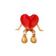 thumbnail image 1 of Decoración Del Día de San Valentín en Forma de Corazón 3D Impreso Peluche Juguete de Escritorio para Relajar Accesorios de Amor, Accesorios en Forma de Corazón de Pierna Larga, Impresión 3D Del Día De, 1 of 5