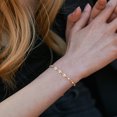 thumbnail image 3 of Faty-T Pearl Bracelet for Women, 18K Gold Plated Dainty Pearls Beaded Chain Bracelet Jewelry Gifts for Women, 3 of 5