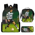 thumbnail image 1 of Football Star Cristiano Ronaldo Backpack Printed Three-Piece Set Children'S Schoolbag Elementary And Middle School Students Backpack Pencil Case, 1 of 2