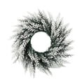 thumbnail image 2 of Christmas Snow‑Flocked Plain Wreath,15.75 Inch Artificial Winter Greenery Wreath,Front Door Entryway Wall Hanging Ornament,Festive Xmas Home Porch Decoration, 2 of 9
