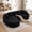 Black-Large Size, variant on HUTWIFE Home Modern Luxury Chenille Foam Reclining Curved Sofa with L-Shape Chaise with Throw Pillows, Black