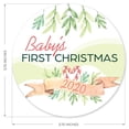 thumbnail image 6 of Soul Décor Christmas Ornaments Tree Decoration, Baby's First Christmas 2020 Ornament, Large 3.75" Round Metal Ornament, Velvet Pouch Included, 6 of 7